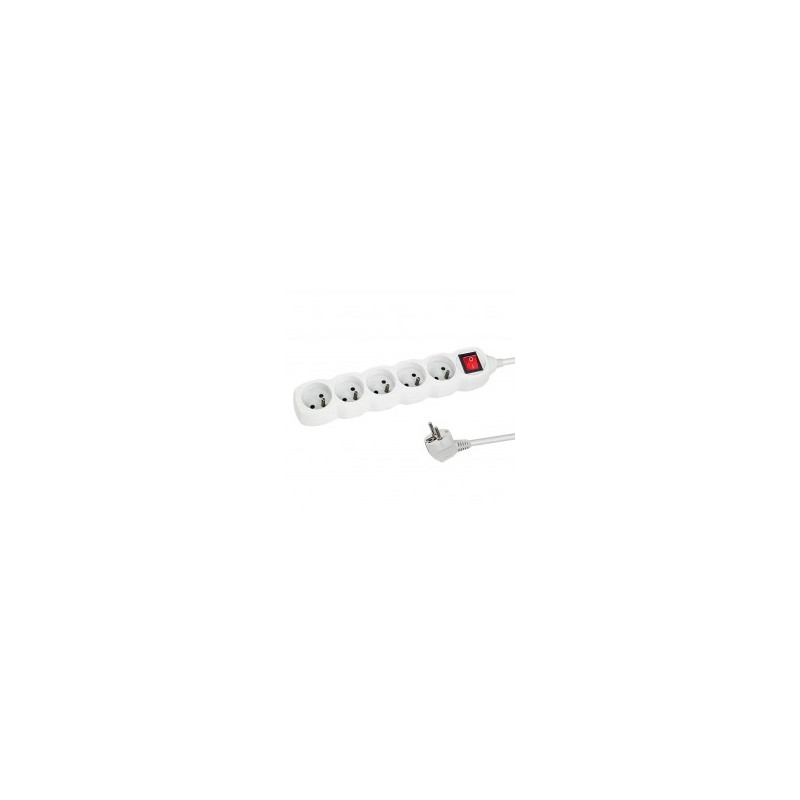 Esperanza Listwa Zasilająca 5 Gn. Wyłącznik 1.5M Biała Elk214W
