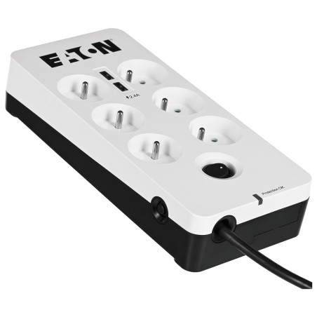 Listwa Przeciwprzepięciowa Eaton Pb6Uf (6 X Ute  10 A  Kolor Biały)