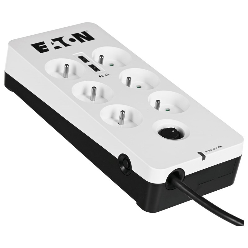 Listwa Przeciwprzepięciowa Eaton Pb6Uf (6 X Ute  10 A  Kolor Biały)
