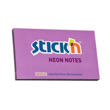 Bloczek Stickn 127X76Mm Fioletowy Neonowy 100K 21214 Stickn