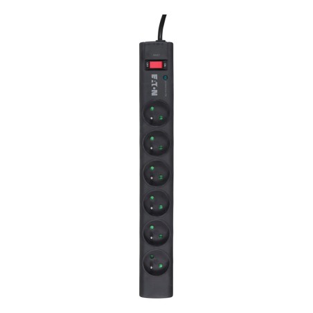 Listwa Przeciwprzepięciowa Eaton Ps6F (6 X Ute  10 A  Kolor Czarny)