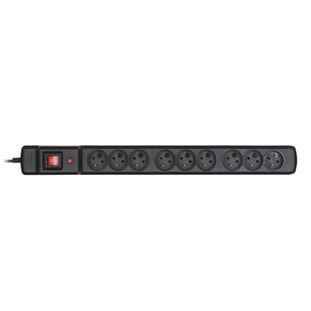 Listwa Przeciwprzepięciowa Activejet Combo 9Gn/3M/Cz (10A  2300W) 3M  Kolor Czarny