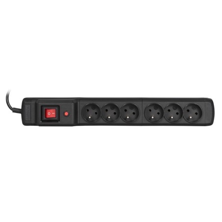 Listwa Przeciwprzepięciowa Activejet Combo 6Gn/3M/Cz (10A  2300W) 3M  Kolor Czarny