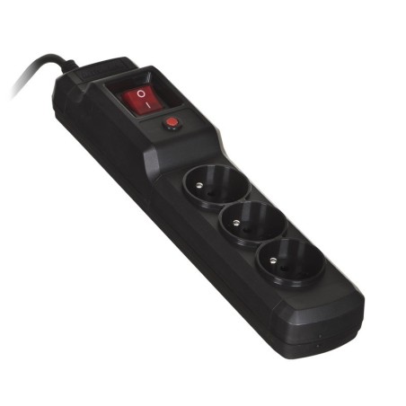 Listwa Przeciwprzepięciowa Activejet Combo 3Gn/5M/Cz (10A  2300W) 5M  Kolor Czarny