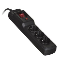 Listwa Przeciwprzepięciowa Activejet Combo 3Gn/5M/Cz (10A  2300W) 5M  Kolor Czarny