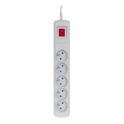 Listwa Przeciwprzepięciowa Activejet 5Gn/1,5M/Cz (10A  2300W) 1,5M  Kolor Szary