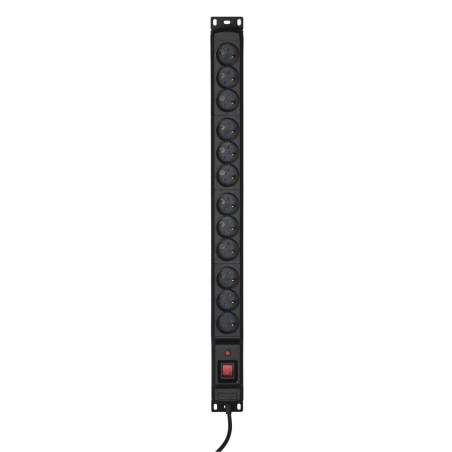 Listwa Przeciwprzepięciowa Activejet Combo/12Gn/5M/Cz (12 X Ute  10A (2500 W)  5M  Kolor Czarny)