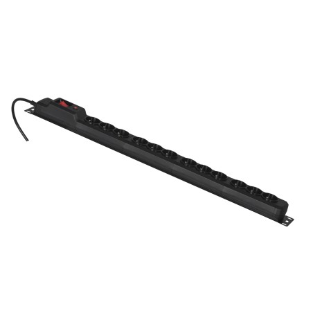 Listwa Przeciwprzepięciowa Activejet Combo/12Gn/3M/Cz (12 X Ute  10 A (2500 W)  3M  Kolor Czarny)