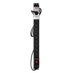 Listwa Przeciwprzepięciowa Activejet Combo/12Gn/1,5M/Cz (12 X Ute  10 A (2500 W)  1,5M  Kolor Czarny)