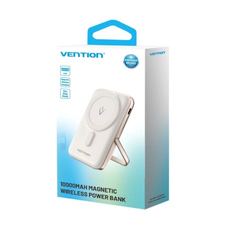 Bezprzewodowy Magnetyczny Powerbank Vention 20W Pd 10000 Mah Biały