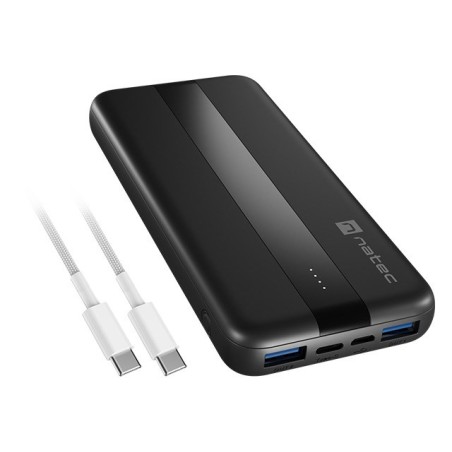 Natec Powerbank Trevi Slim Q V2 10000Mah Pd Usb-C 20W + Usb-A 18W + Kabel Usb-C