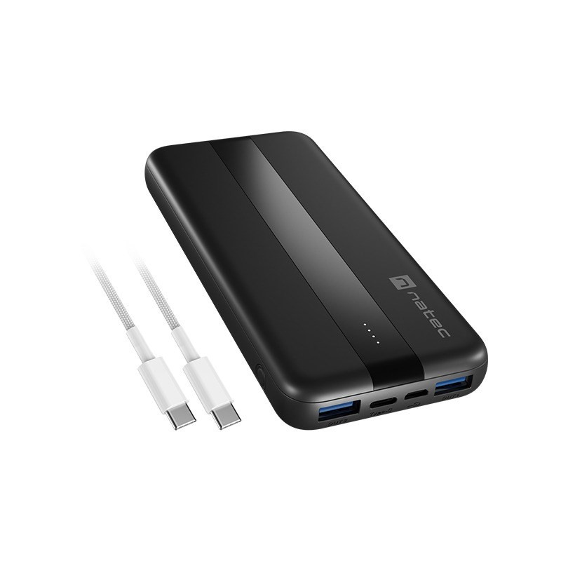 Natec Powerbank Trevi Slim Q V2 10000Mah Pd Usb-C 20W + Usb-A 18W + Kabel Usb-C