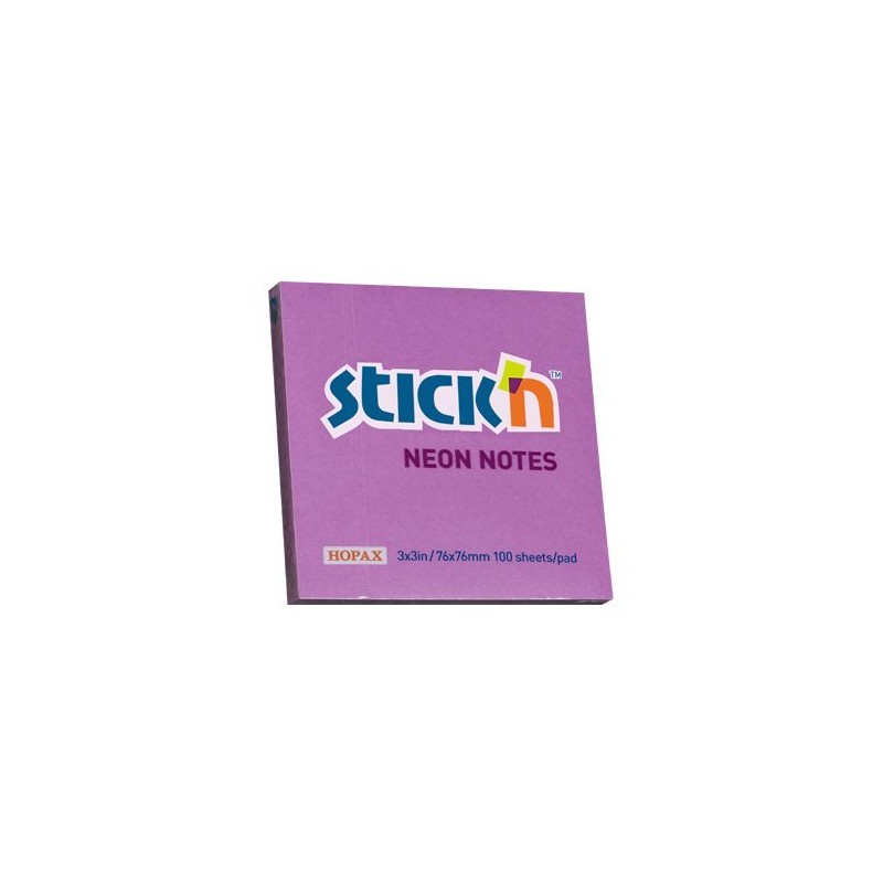 Bloczek Stickn 76X76Mm Fioletowy Neonowy 100K 21210 Stickn