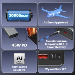 Extralink Epb-126 20000Mah Fast Charging Power Bank