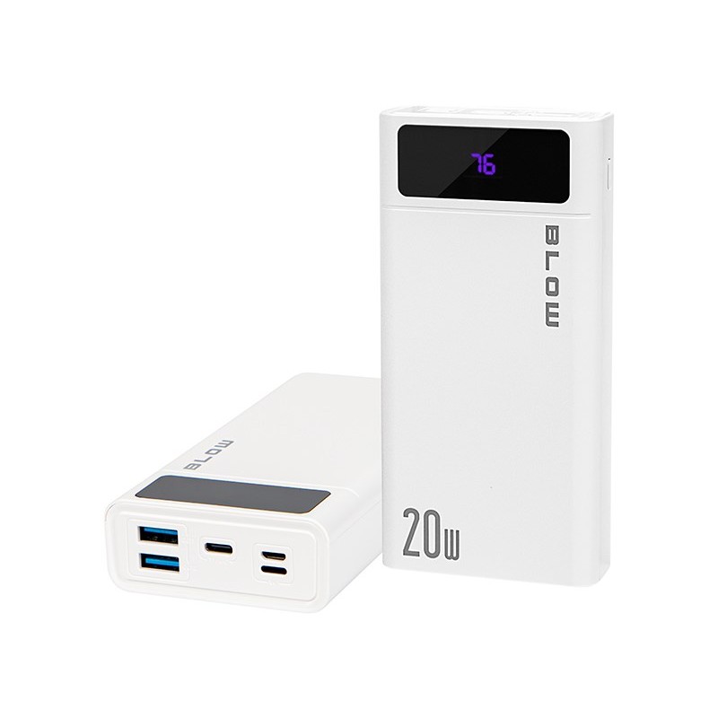 Blow Power Bank 20000Mah Qc+Pd 20W + Lightning Biały Pb20E