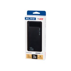 Blow Power Bank 20000Mah Qc+Pd 20W + Lightning Czarny Pb20E