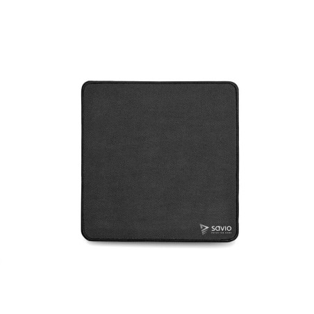 Savio Gaming Mouse Pad 250X250X2Mm, Stitched Edges Black Edition Precision Control S