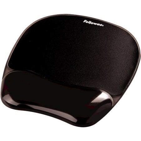 Fellowes Crystal Podkładka Pod Mysz I Nadgarstek Żelowa Czarna