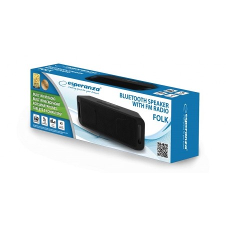 Głośniki Bluetooth Esperanza Folk Ep126Kk (Kolor Czarny)