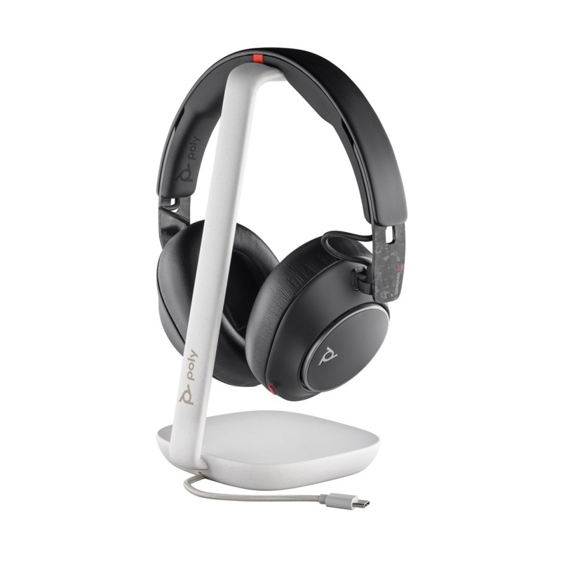 Poly Zestaw Słuchawkowy Voyager Surround 85 Uc Usb-C + Przejściówka Usb-C/A + Podstawka Ładująca
