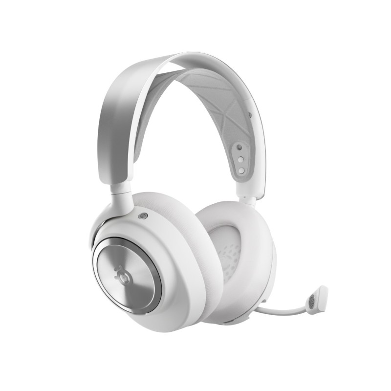 Steelseries Arctis Nova Pro Wireless Zestaw Słuchawkowy Przewodowy I Bezprzewodowy Opaska Na Głowę Gaming Bluetooth Srebrny, Bia