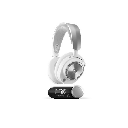 Steelseries Arctis Nova Pro Wireless Zestaw Słuchawkowy Przewodowy I Bezprzewodowy Opaska Na Głowę Gaming Bluetooth Srebrny, Bia