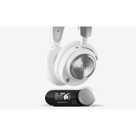 Steelseries Arctis Nova Pro Wireless Zestaw Słuchawkowy Przewodowy I Bezprzewodowy Opaska Na Głowę Gaming Bluetooth Srebrny, Bia