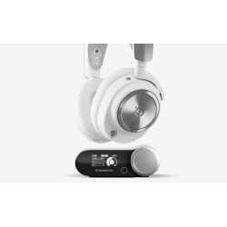 Steelseries Arctis Nova Pro Wireless Zestaw Słuchawkowy Przewodowy I Bezprzewodowy Opaska Na Głowę Gaming Bluetooth Srebrny, Bia
