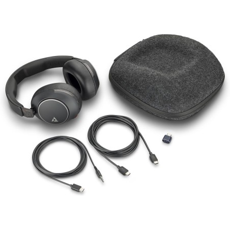 Poly Zestaw Słuchawkowy Voyager Surround 80 Uc Usb-C + Przejściówka Usb-C/A