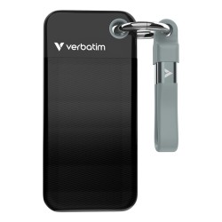 Verbatim Pocket Ssd 2 Tb Usb Type-C 3.2 Gen 2 (3.1 Gen 2) Czarny, Szary