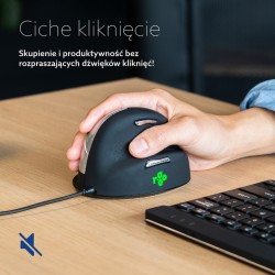 Ergonomiczna Mysz R-Go Maus He Ergonomicznie Praworęczna Usb Średnia Czarna Retail