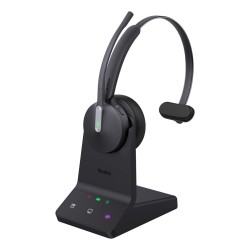 Yealink Wh64 Mono Uc Zestaw Słuchawkowy Bezprzewodowy Opaska Na Głowę Biuro/Centrum Telefoniczne Usb Type-C Bluetooth Czarny