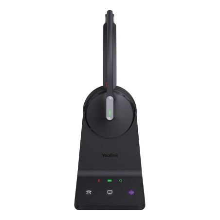 Yealink Wh64 Mono Uc Zestaw Słuchawkowy Bezprzewodowy Opaska Na Głowę Biuro/Centrum Telefoniczne Usb Type-C Bluetooth Czarny