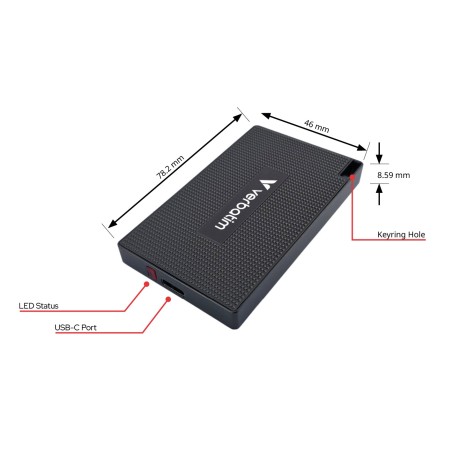 Verbatim 32030 Zewnętrzny Dysk Ssd 512 Gb Usb Type-C Usb 3.2 Gen 2X2 Szary
