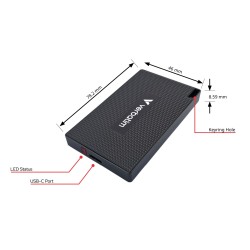 Verbatim 32030 Zewnętrzny Dysk Ssd 512 Gb Usb Type-C Usb 3.2 Gen 2X2 Szary