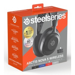 Seria Steelseries | Zestaw Słuchawkowy Do Gier | Arctis Nova 5 | Łączność Bluetooth | Nauszne | Mikrofon | Redukcja Szumów | Łąc