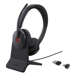 Słuchawki Yealink Bh74 + Stand Uc Usb-C/A Usb Type-C / Usb Type-A Bluetooth Podstawka Do Ładowania Czarne (1208684)