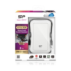 Dysk Zewnętrzny Hdd Silicon Power Armor A30 (2Tb  2.5"  Usb 3.2  5400 Obr/Min  White  Sp020Tbphda30S3W)