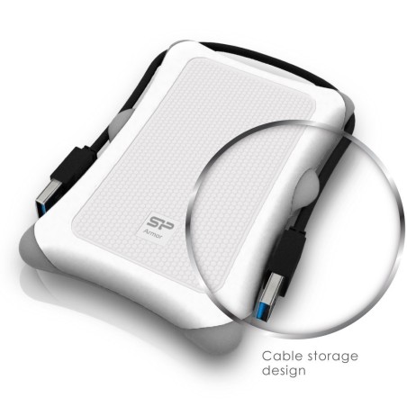 Dysk Zewnętrzny Hdd Silicon Power Armor A30 (2Tb  2.5"  Usb 3.2  5400 Obr/Min  White  Sp020Tbphda30S3W)