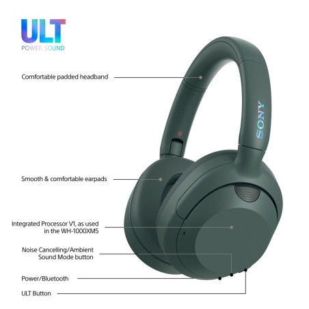 Słuchawki Sony  Wh-Ult900Nh Szaro-Zielone