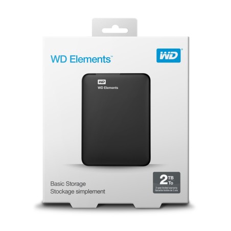 Dysk Zewnętrzny Hdd Wd Elements (2Tb  2.5"  Usb 3.0  Czarny  Wdbu6Y0020Bbk-Wesn)