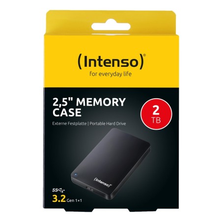Intenso 2Tb 2.5" Memory Case Usb 3.0 Zewnętrzny Dysk Twarde 2000 Gb Czarny