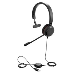 Jabra Evolve 20Se Uc Mono Zestaw Słuchawkowy Przewodowa Opaska Na Głowę Biuro/Centrum Telefoniczne Usb Typu-A Bluetooth Czarny
