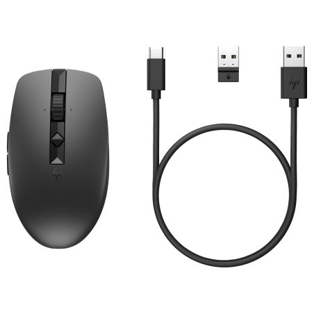 Mysz Hp 710 Rechargeable Silent Mouse Black Bezprzewodowa Z Akumulatorem Czarna 6E6F2Aa