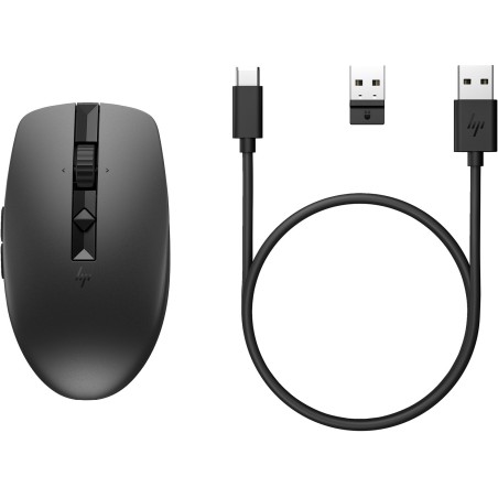 Mysz Hp 710 Rechargeable Silent Mouse Black Bezprzewodowa Z Akumulatorem Czarna 6E6F2Aa