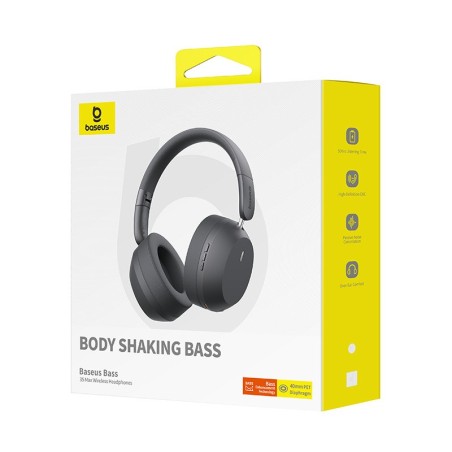 Słuchawki Bezprzewodowe Baseus Bass 35 Max (Szary)