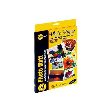 Papier Fotograficzny Matowy 4M190, 190 G/M, A4 50 Arkuszy Yellow One 150-1180