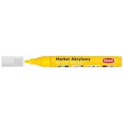 Marker Akrylowy, Fibrowa Końcówka Okrągła 2-5Mm,  Żółty To-402 Toma
