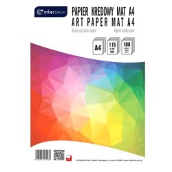 Papier Kredowy A4 100Ark  Mat 115G Interdruk