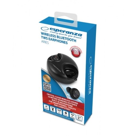 Esperanza Słuchawki Douszne Bluetooth Tws Aries Eh228K